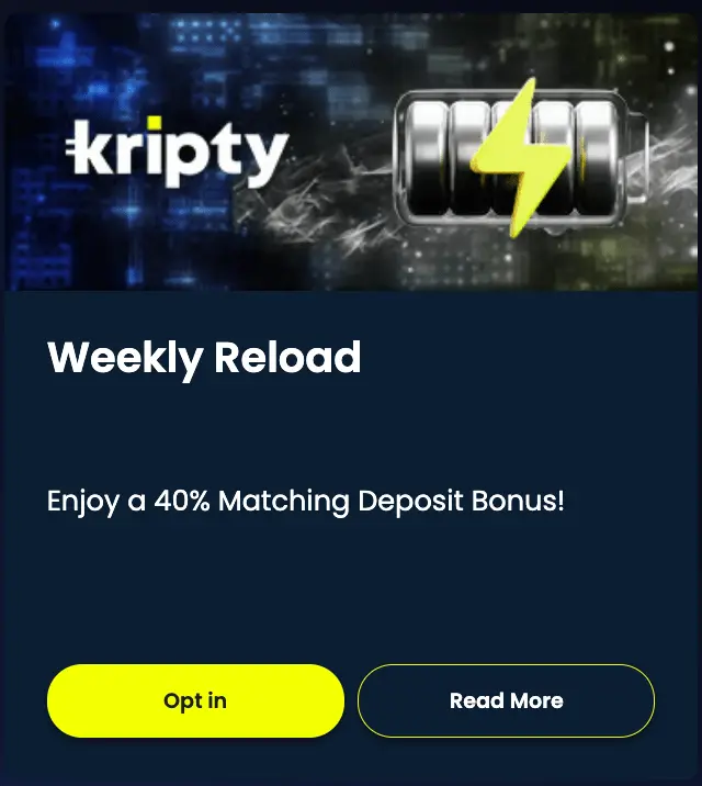 Kripty weekly reload