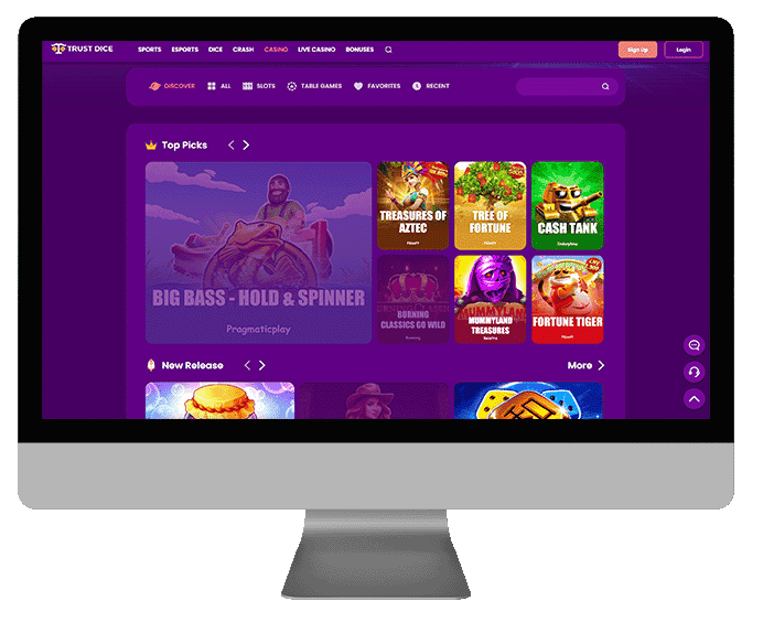 trustdice casino mockup