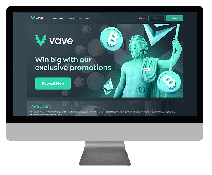 Vave casino mockup