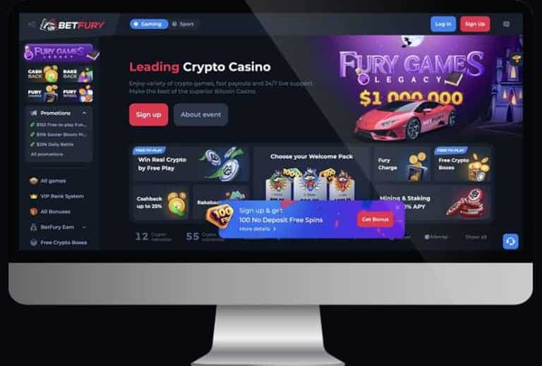 Betfury casino mokcup