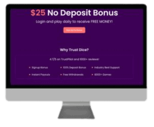 trustdice 25$ no deposit bonus