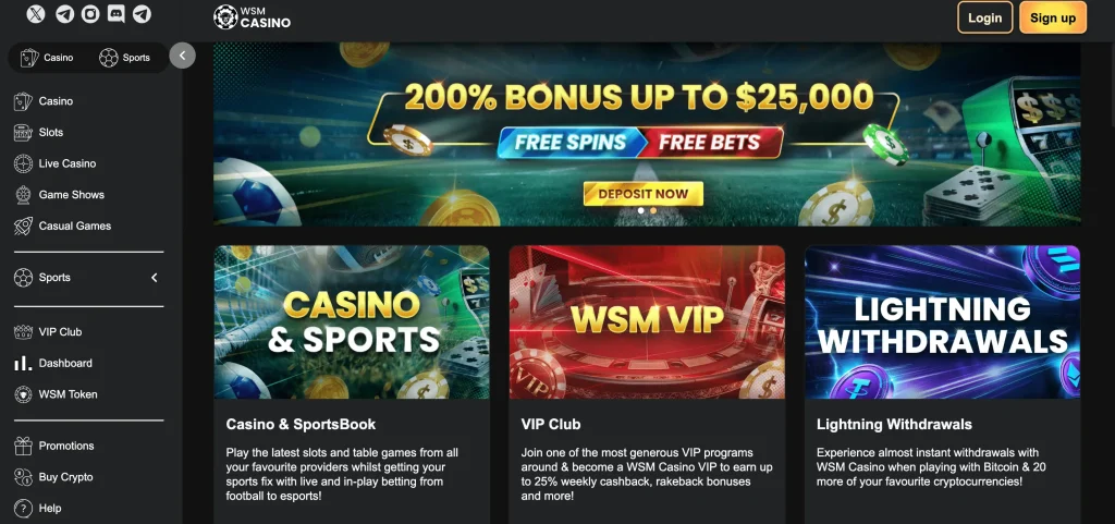 wsmcasino bonus code